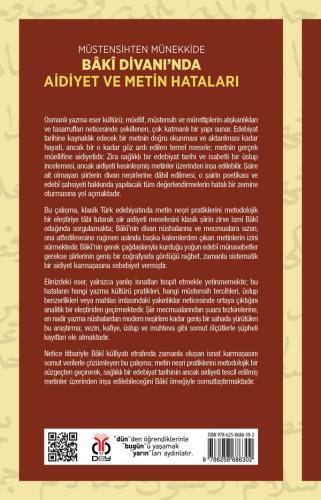 Bâkî Divanı’nda Aidiyet ve Metin Hataları Hasan Kaplan