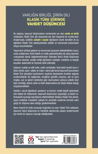 Varlığın Birliği, Şiirin Dili: Klasik Türk Şiirinde Vahdet Düşüncesi F